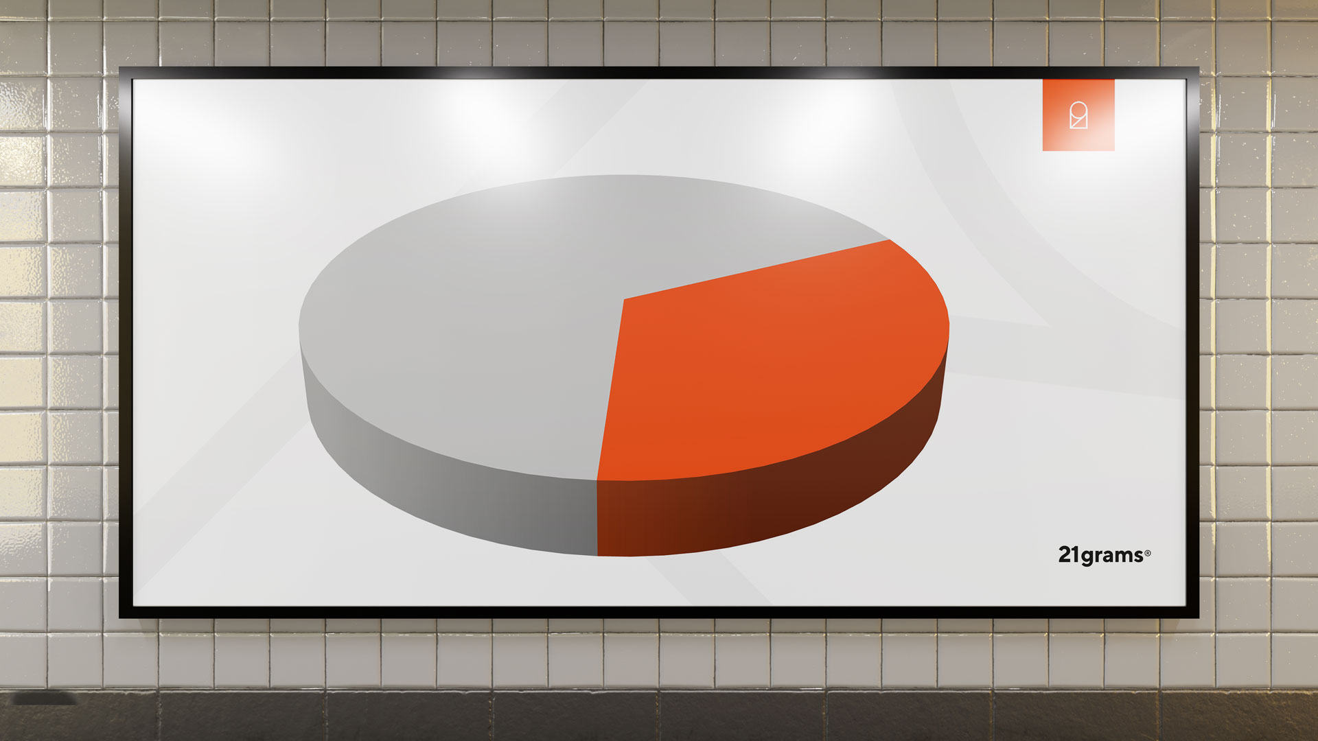 Temabild, powerpoint billboard efaktura marknadsandel en tredjedel 1920x1080